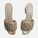 Sandalia tacon isaura de sintético para mujer - Oro