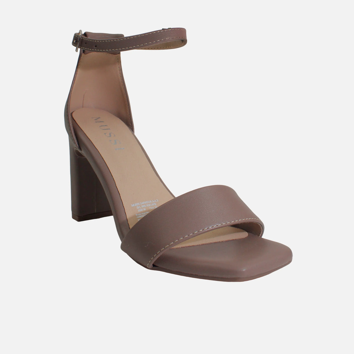 Sandalia tacon ivory de sintético para mujer - Taupe