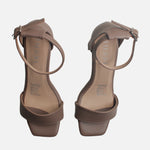 Sandalia tacon ivory de sintético para mujer - Taupe