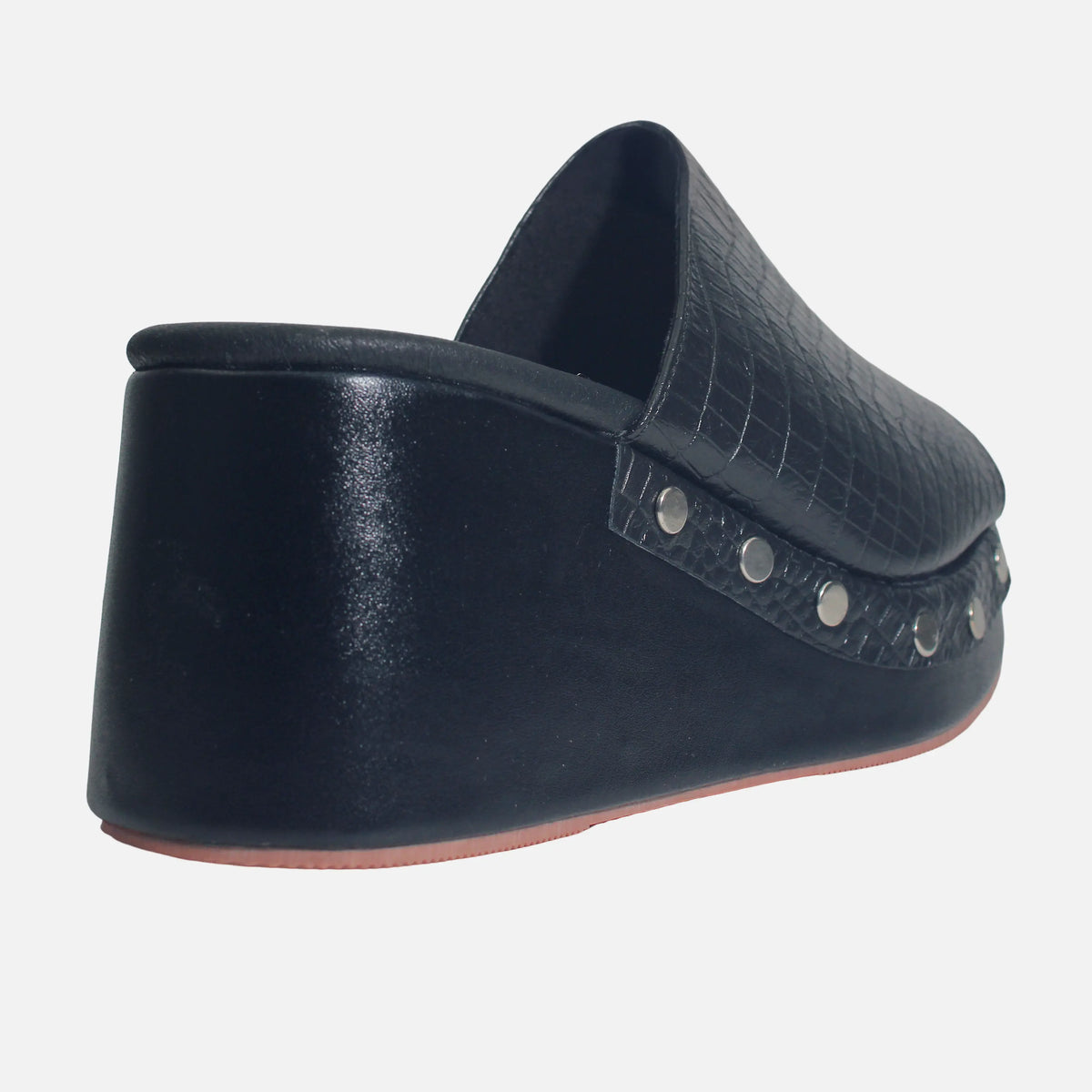 Sandalia plataforma dalia de cuero para mujer - Negro