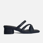 Sandalia tacon jasmine de sintético para mujer - Negro