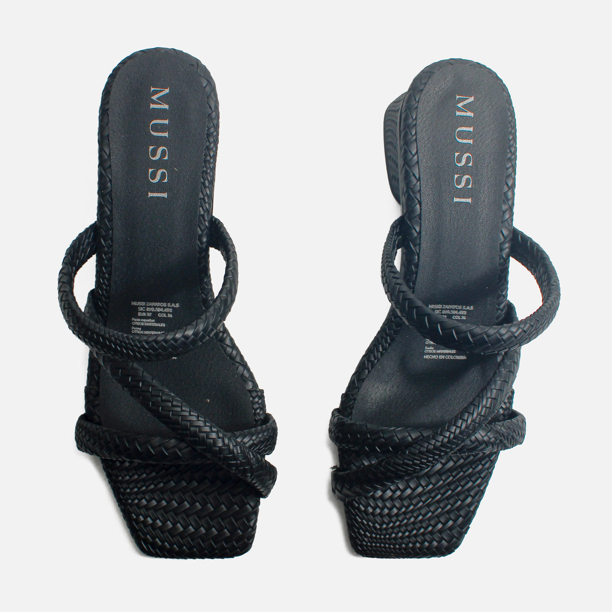 Sandalia tacon jasmine de sintético para mujer - Negro