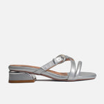 Sandalia tacon lilian de sintético para mujer - Plateado