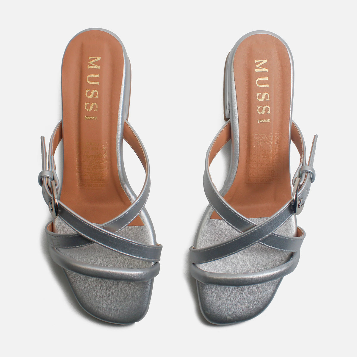 Sandalia tacon lilian de sintético para mujer - Plateado