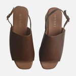 Sandalia plataforma hazel de cuero para mujer - Miel