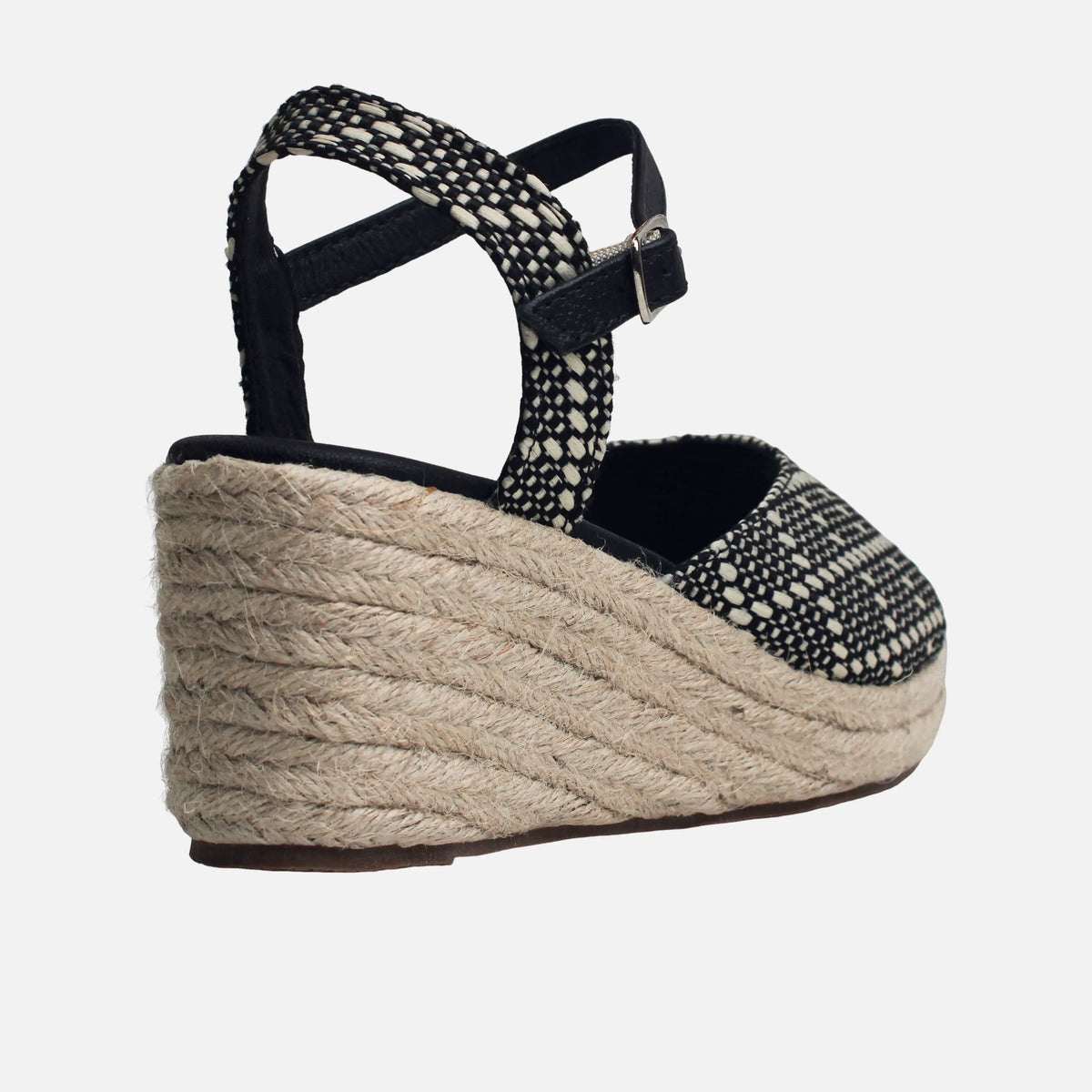 Sandalia plataforma iris de cuero, sintético para mujer - Negro