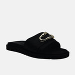 Sandalia flatform farel de cuero para mujer - Negro
