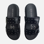 Sandalia chunky talia de sintético para mujer - Negro