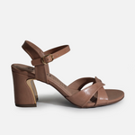 Sandalia tacon gisel de sintético para mujer - Beige