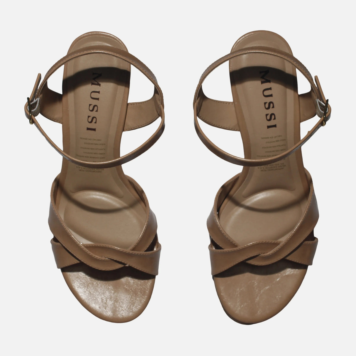Sandalia tacon gisel de sintético para mujer - Beige