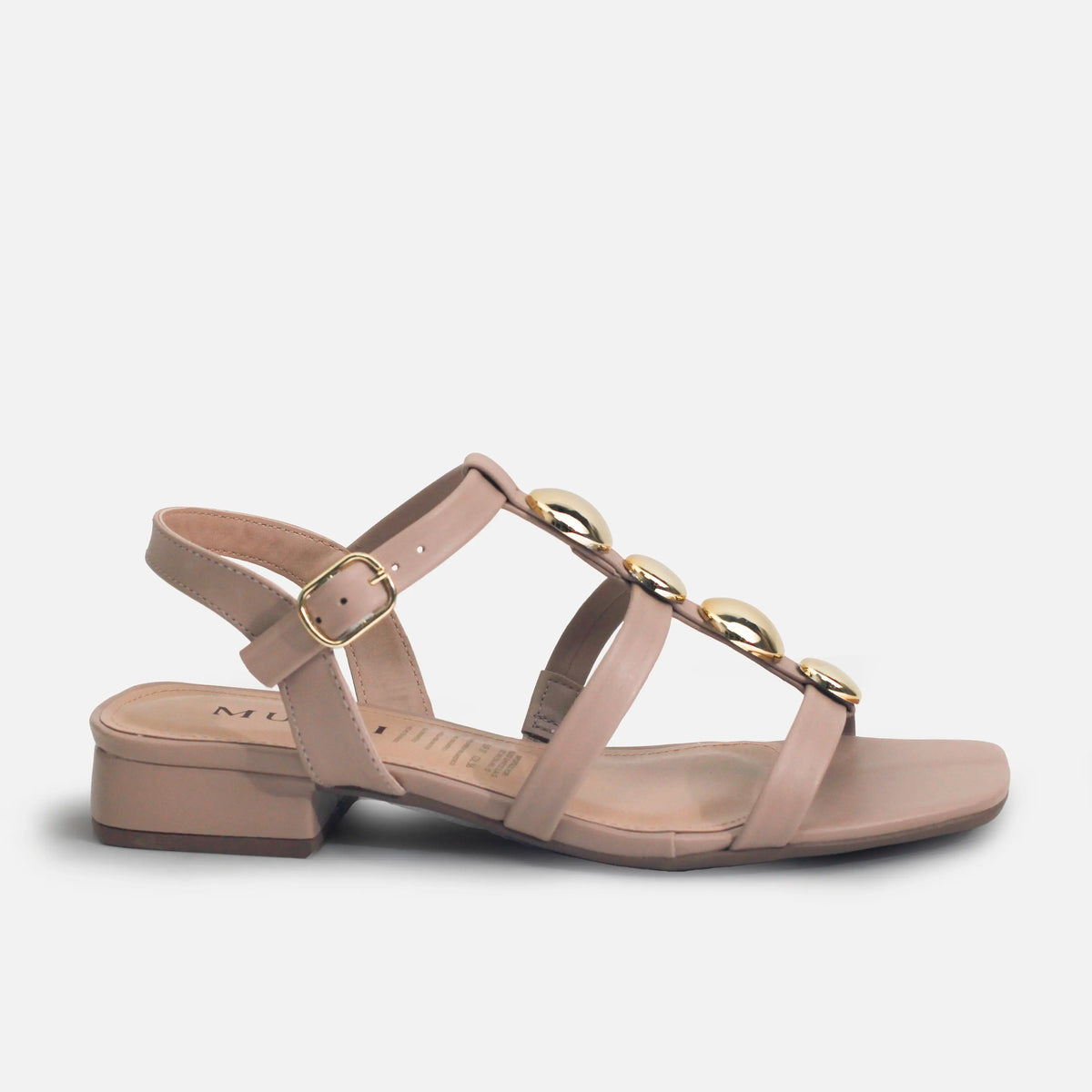 Sandalia tacon hilar de sintético para mujer - Taupe