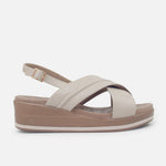 Sandalia confort rossella de sintético para mujer - Beige