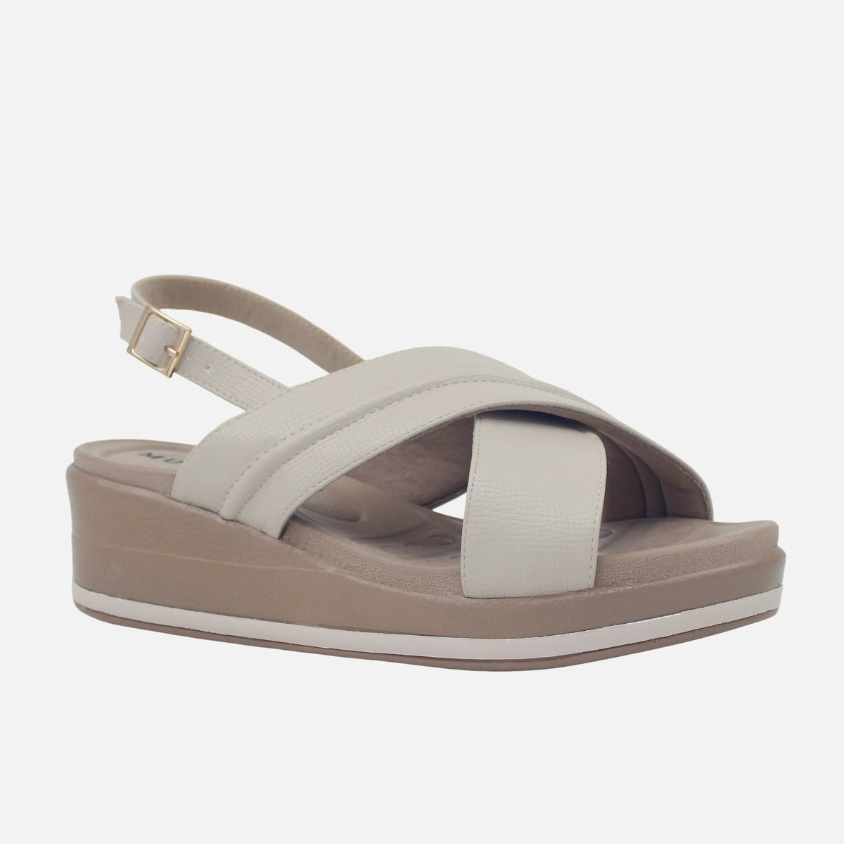 Sandalia confort rossella de sintético para mujer - Beige