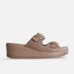 Sandalia confort freesia de sintético para mujer - Taupe