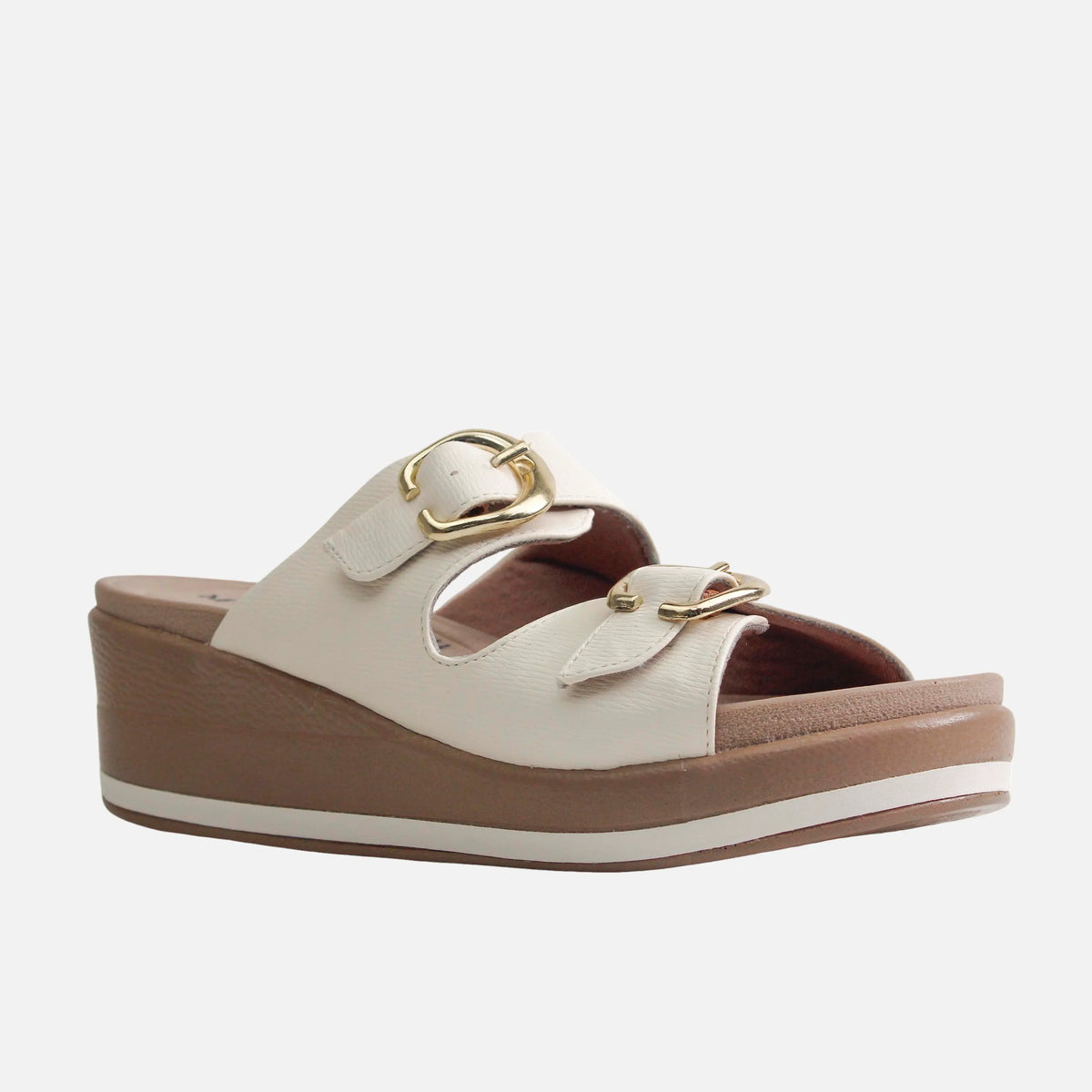 Sandalia confort freesia de sintético para mujer - Hueso