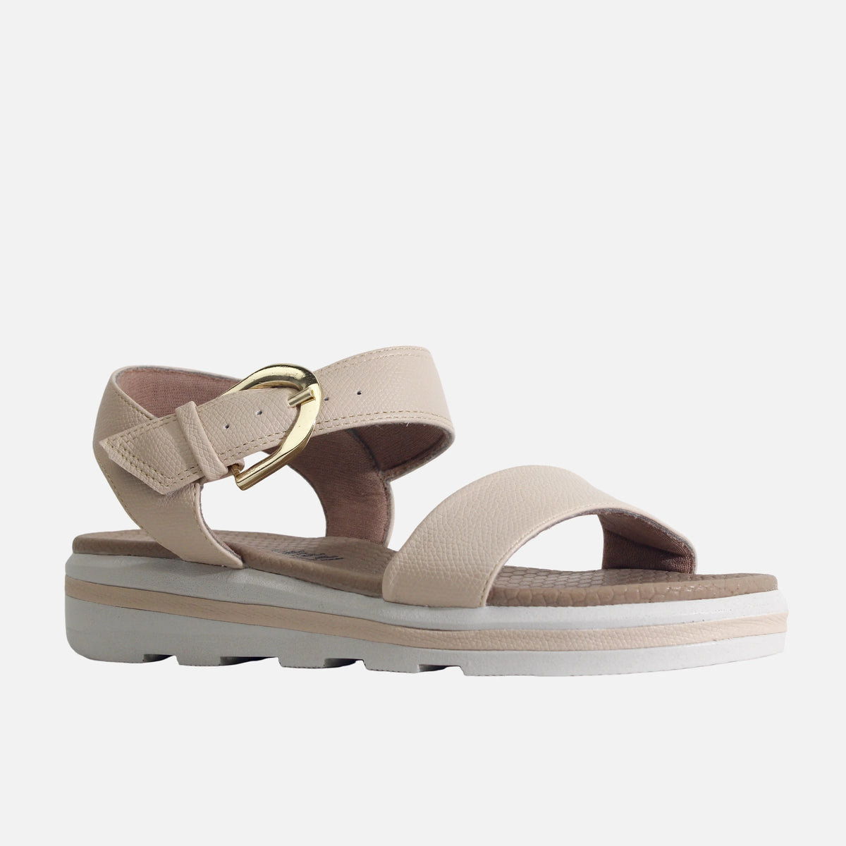 Sandalia confort blossia de sintético para mujer - Beige
