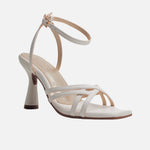 Sandalia tacon lila de sintético para mujer - Hueso