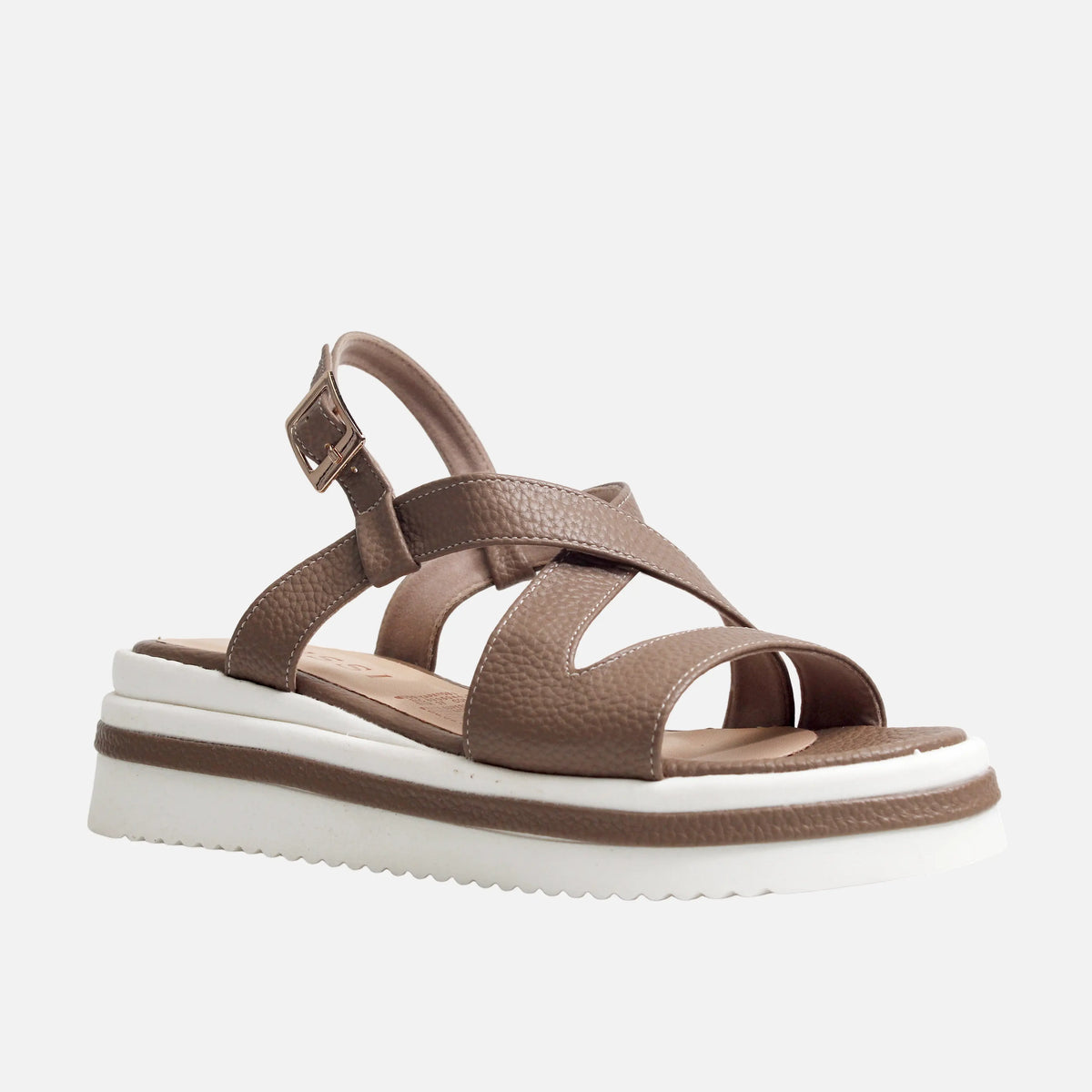 Sandalia chunky risel de sintético para mujer - Taupe