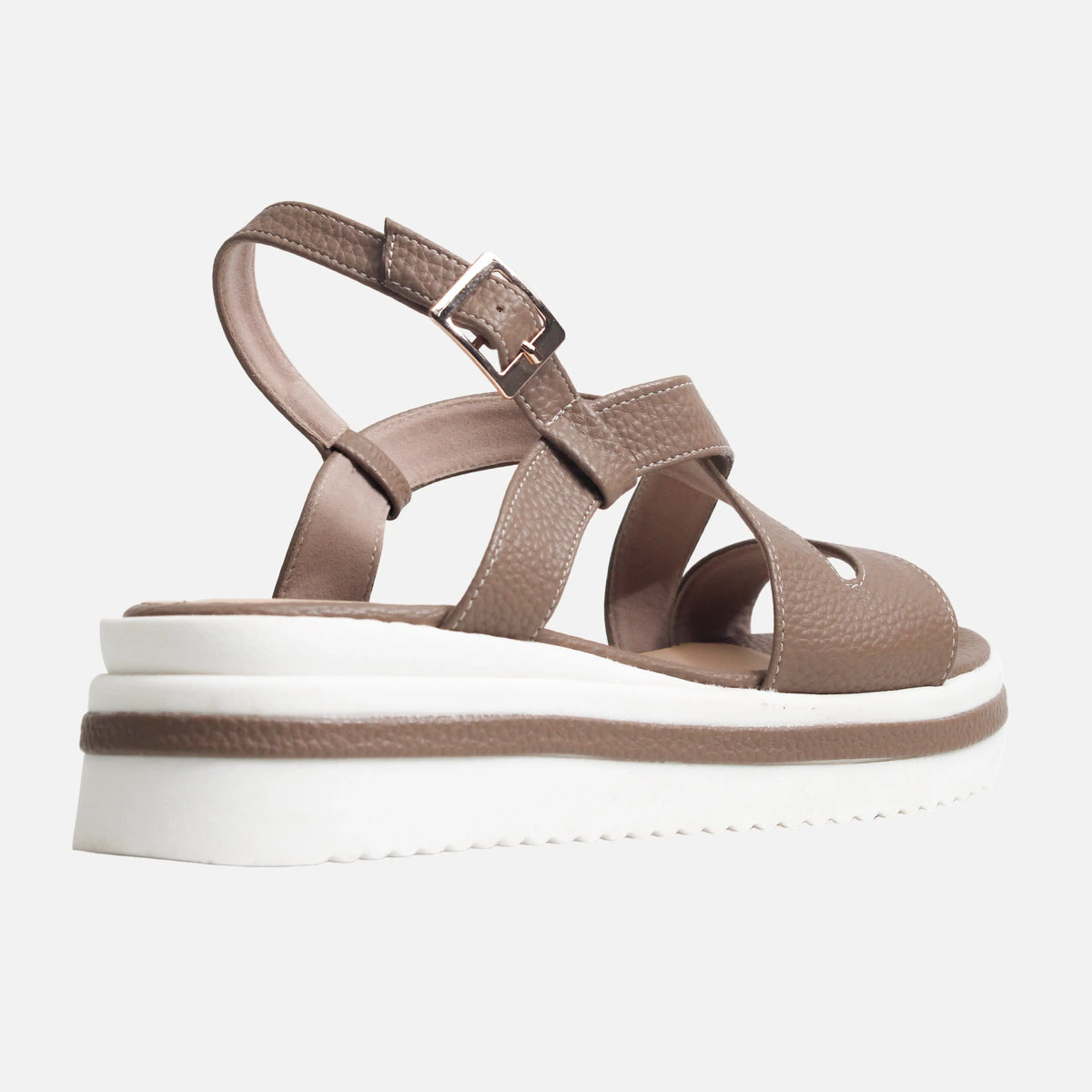 Sandalia chunky risel de sintético para mujer - Taupe