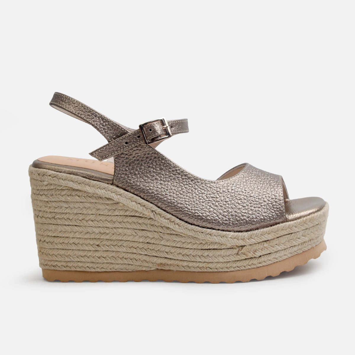 Sandalia plataforma aurora de cuero para mujer - Cobre