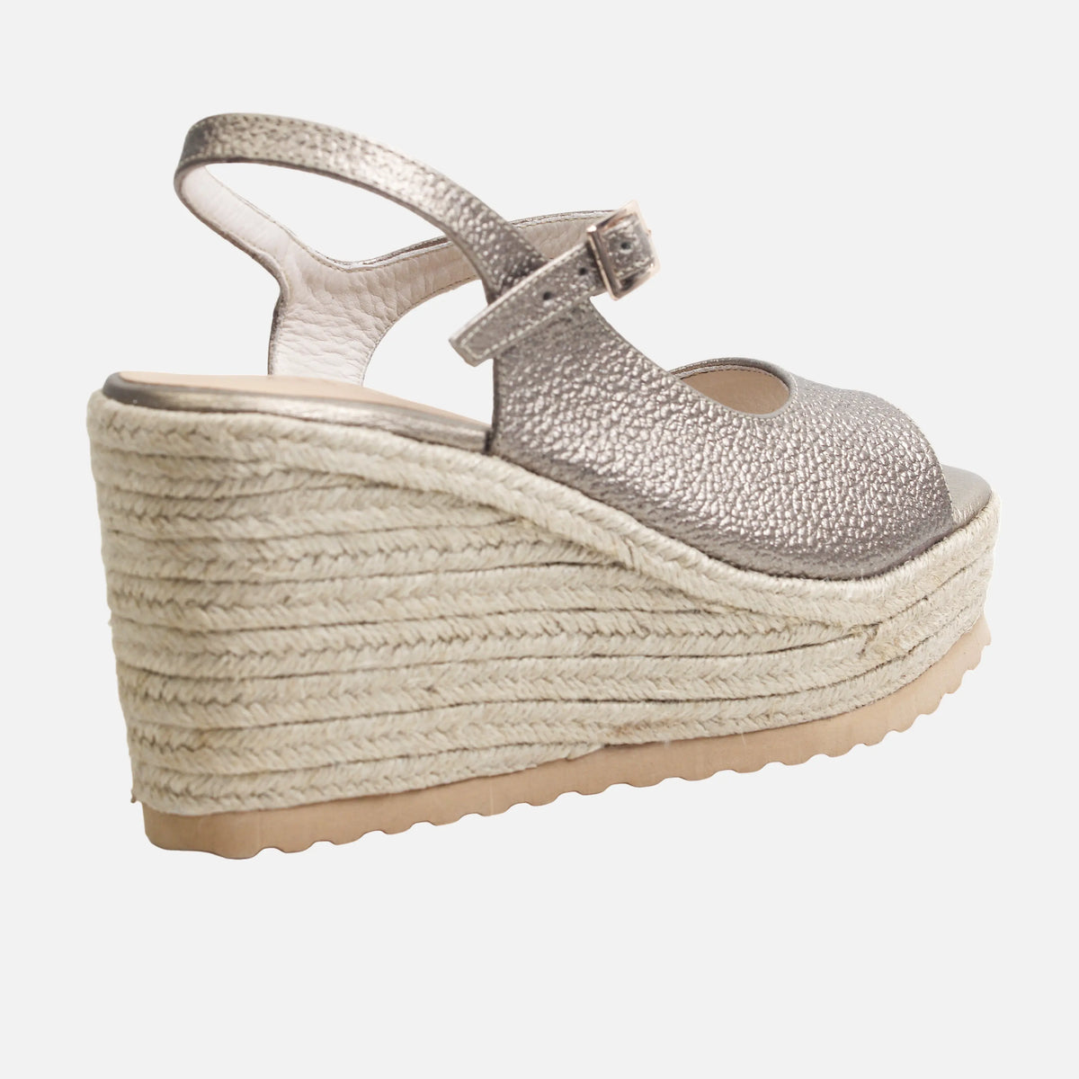 Sandalia plataforma aurora de cuero para mujer - Cobre