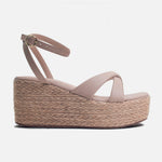 Sandalia plataforma luma de sintético para mujer - Beige