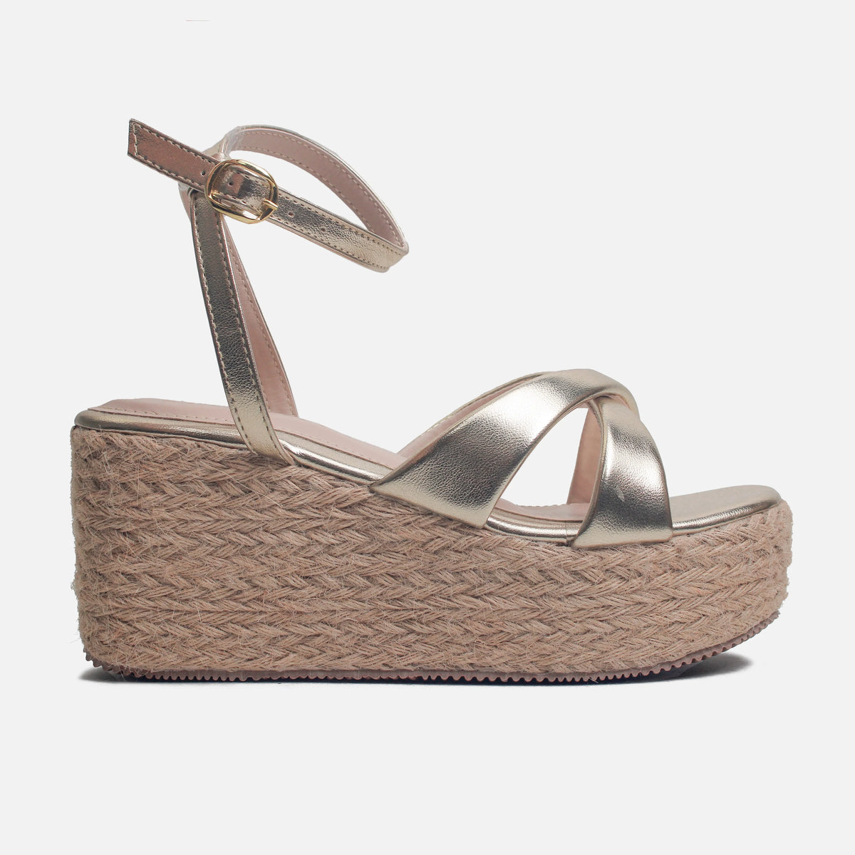 Sandalia plataforma luma de sintético para mujer - Oro