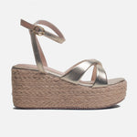 Sandalia plataforma luma de sintético para mujer - Oro