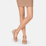 Sandalia plataforma floris de sintético para mujer - Nude