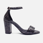 Sandalia tacon zia de sintético para mujer - Gris