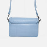 Bolso manos libres luz de cuero para mujer - Celeste