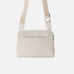 Bolso manos libres arau de cuero para mujer - Hueso