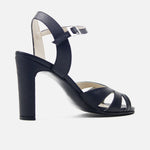 Sandalia tacon ivory de cuero para mujer - Negro