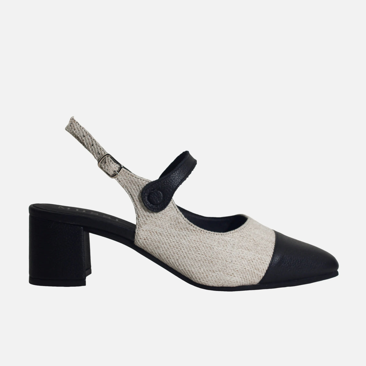 Tacones marilyn de cuero para mujer - Negro