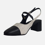 Tacones marilyn de cuero para mujer - Negro