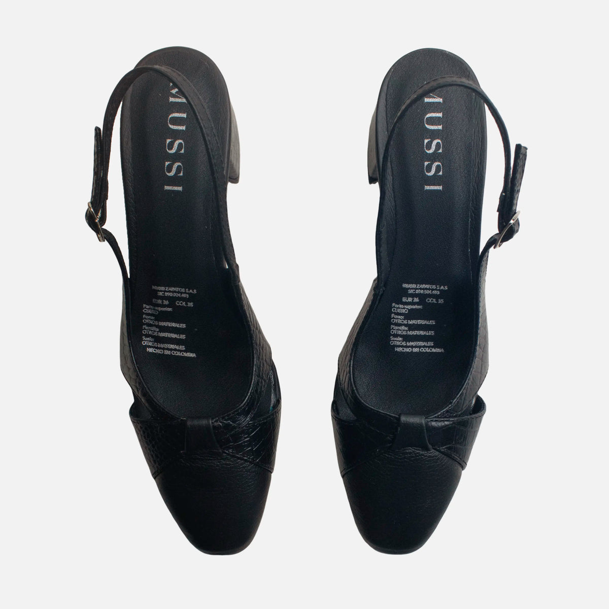 Tacones willow de cuero para mujer - Negro