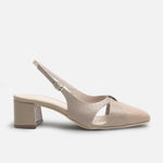 Tacones willow de cuero para mujer - Taupe