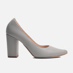 Tacones mai de cuero para mujer - Gris