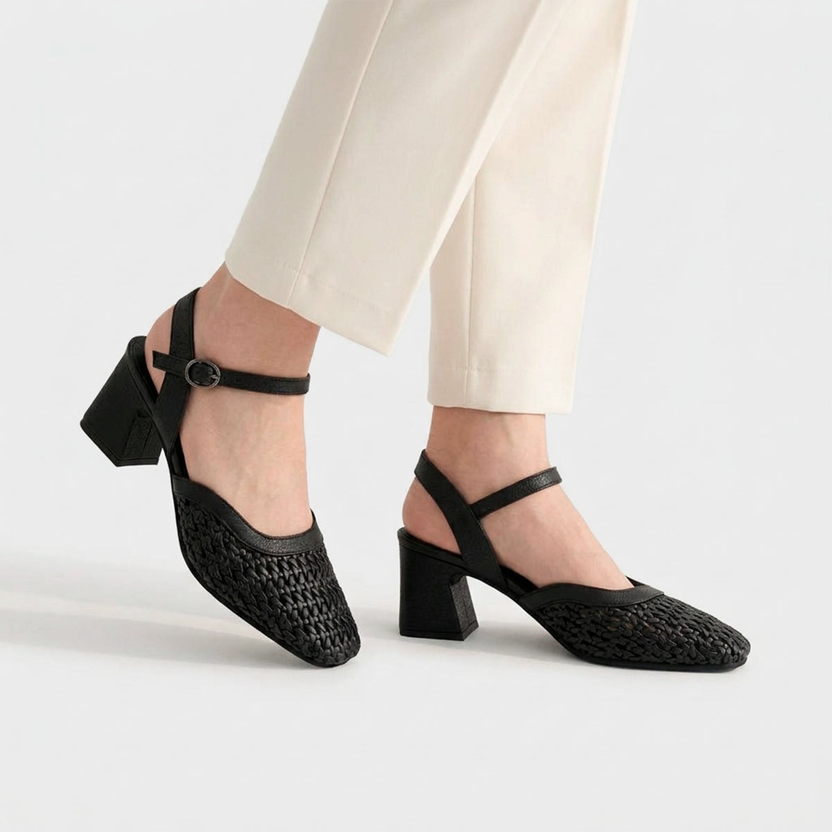 Tacones calista de sintético para mujer - Negro
