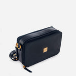 Bolso manos libres garnet de cuero para mujer - Negro