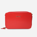 Bolso manos libres garnet de cuero para mujer - Rojo