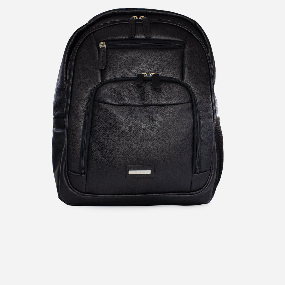 Morral mora de cuero para hombre - Negro