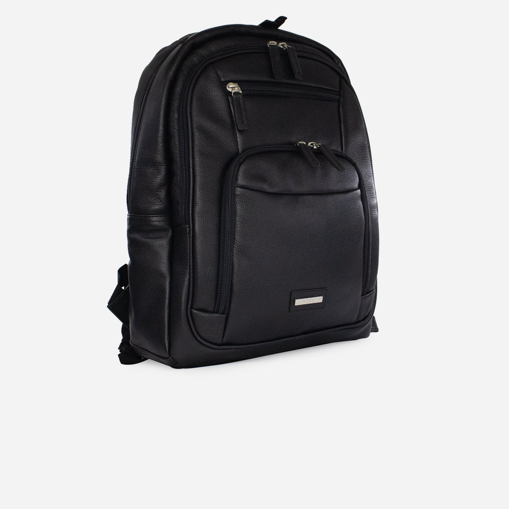 Morral mora de cuero para hombre - Negro