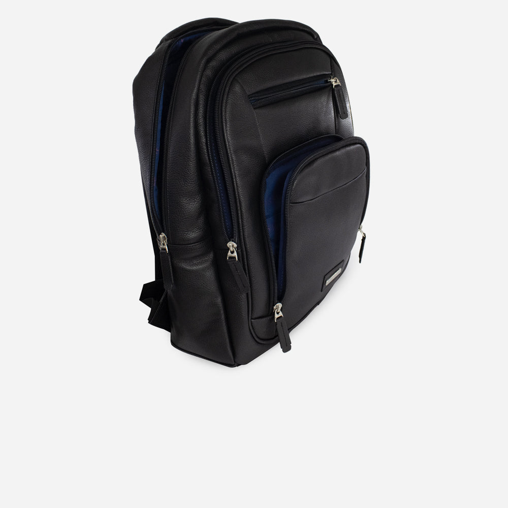 Morral mora de cuero para hombre - Negro