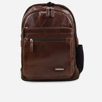 Morral idella de cuero graso para hombre - Café