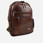 Morral idella de cuero graso para hombre - Café