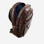 Morral idella de cuero graso para hombre - Café