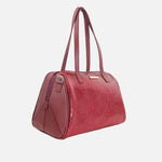 Cartera araiya de cuero para mujer - Vino