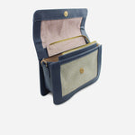 Bolso manos libres alexia de cuero para mujer - Azul