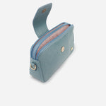 Bolso manos libres aurora de cuero para mujer - Azul